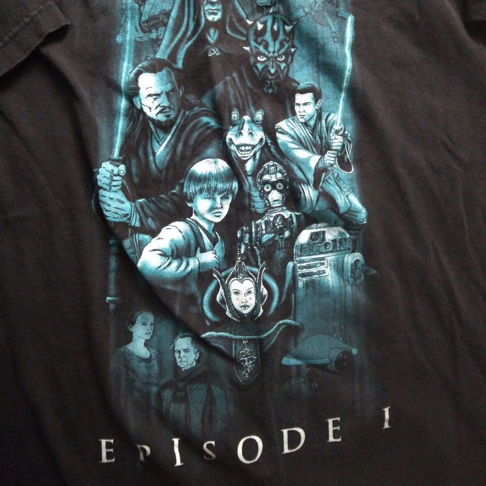 Vintage Star Wars Episode 1 Characters Movie T-Shirt